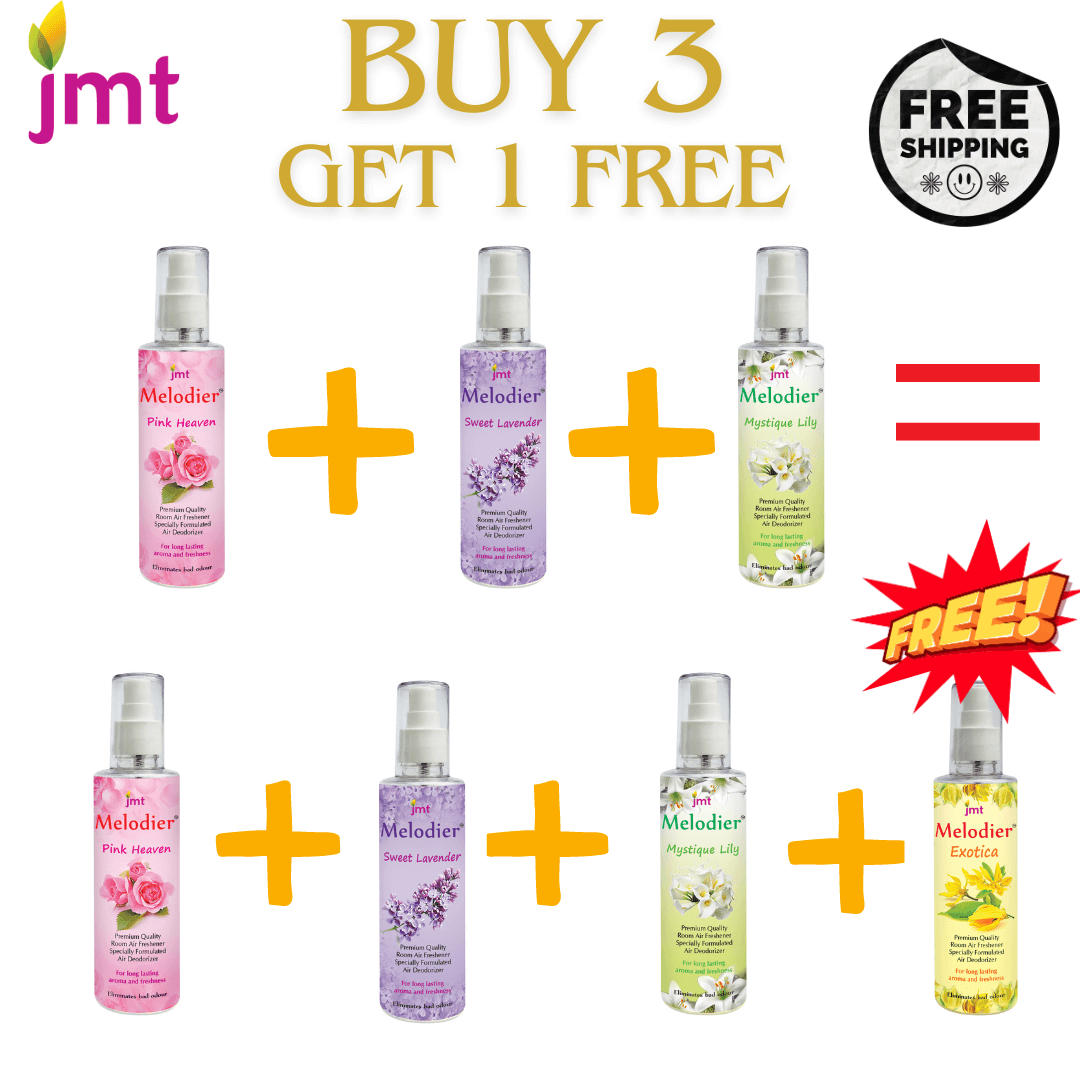 Buy Three, Get Four - Pack of 4 x 200ml Melodier Room Air Freshener and A True Deodorizer