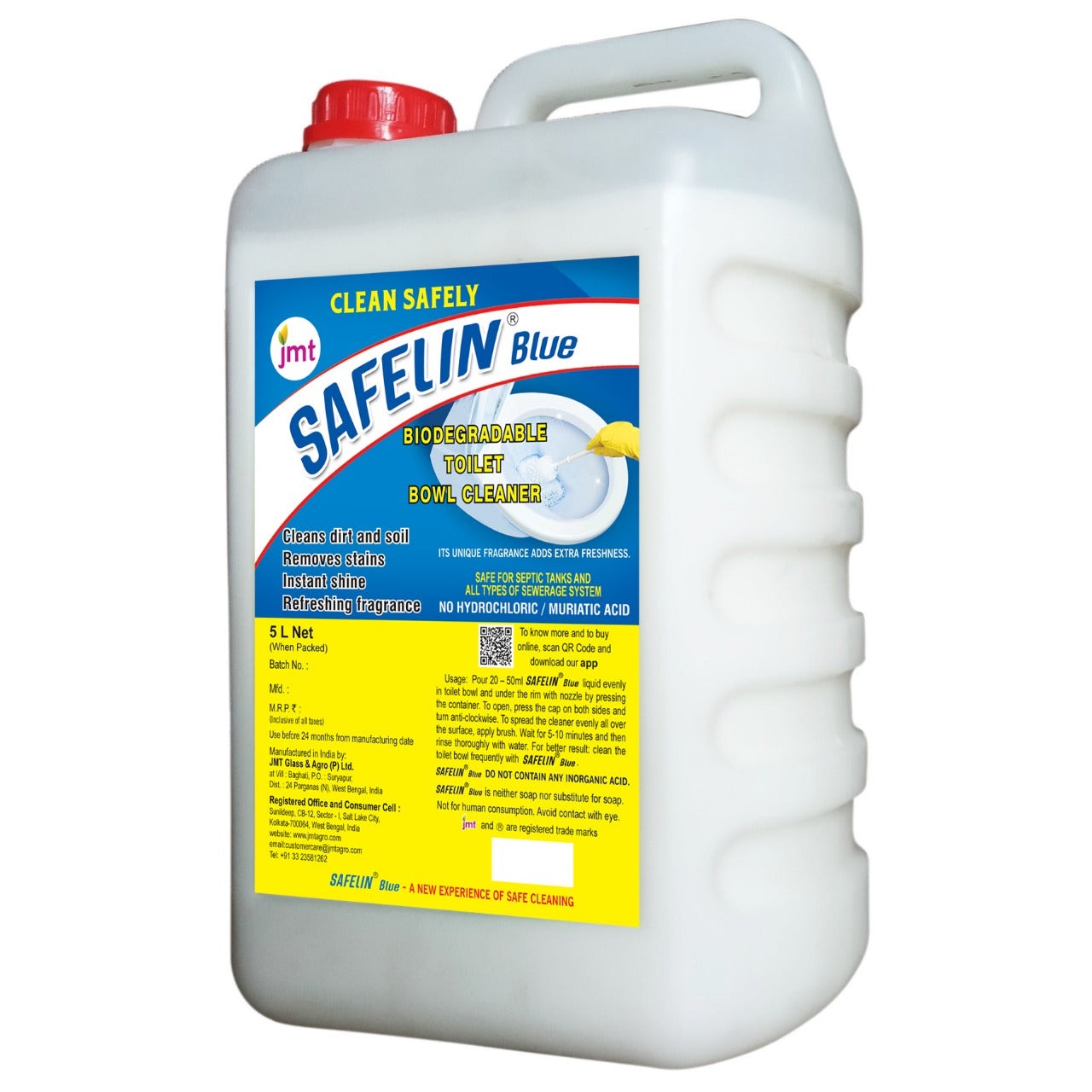 5L Safelin Blue Biodegradable Toilet Bowl Cleaner without Hydrochloric Acid