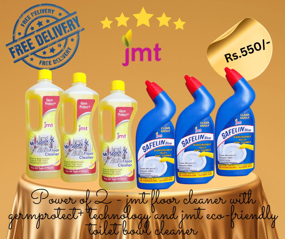 1500ml Eco-friendly Toilet Bowl Cleaner+1500ml GermProtect FloorCleaner + Free Shipping